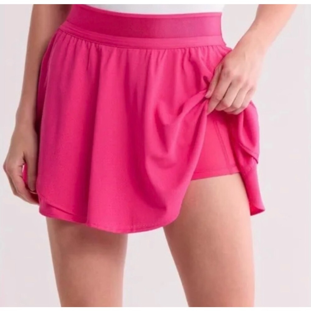 NWT 90 Degree By Reflex Lightstreme Hypersonic Layered Skort Pink Size S